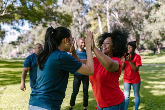 Women taking part in a group training programme
